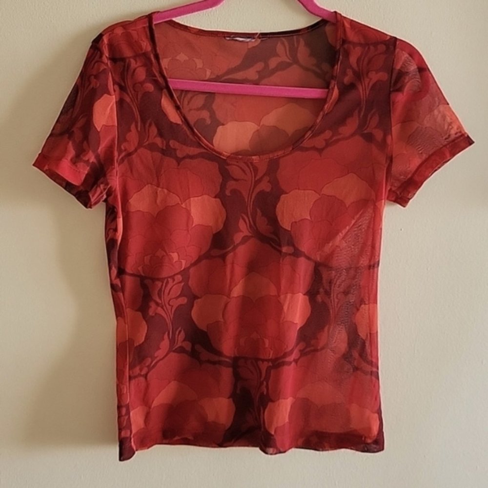 Red Sheer Shirt M